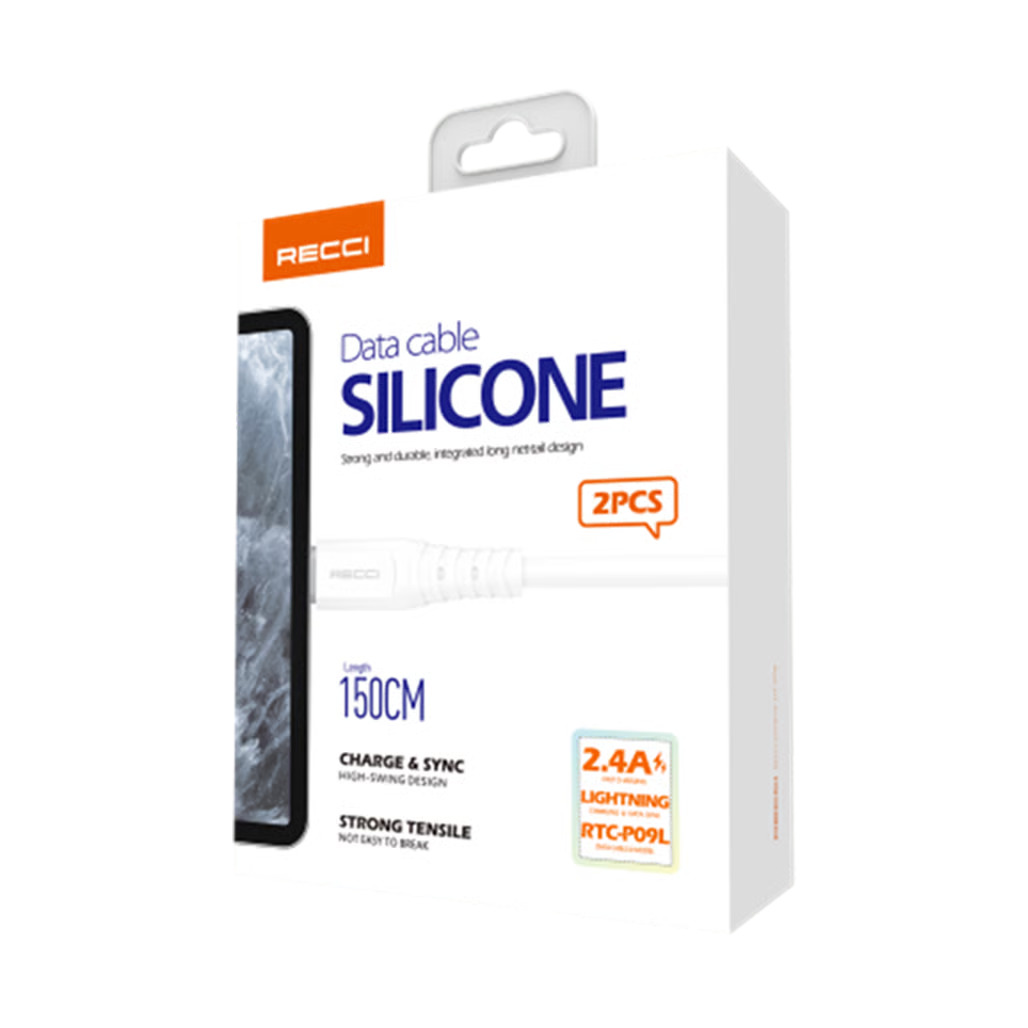 کابل شارژ ۲عددی آیفون رسی مدل RTC-P09L