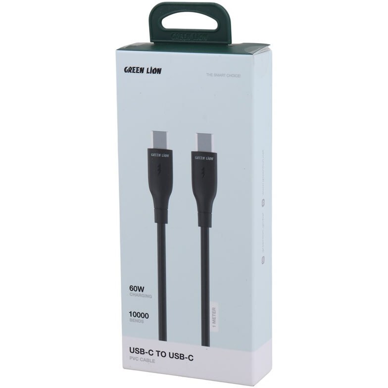 کابل ۶۰ وات تایپ سی برند گرین لاین مدل GNPVCUSCTCBK